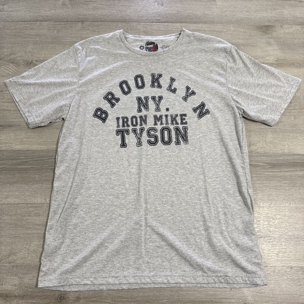Mike Tyson Shirt Brooklyn NY Iron Mike Fly Society Men’s Gray Tee Large